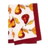 Orchard Pear Tea Towels in Burgundy, Set of 3