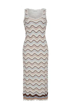 Orel Dress in Ivory Wave Crochet