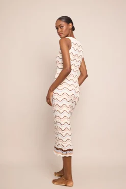 Orel Dress in Ivory Wave Crochet