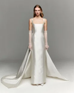 Organza Peekaboo Silk Mikado Gown | STYLE 111