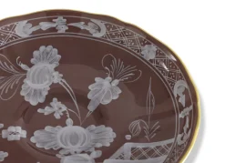 Oriente Italiano Antico Doccia Coffee Saucer in Castagna