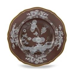 Oriente Italiano Antico Doccia Soup Plate in Castagna
