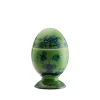 Oriente Italiano Large Egg With Cover in Malachite