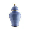 Oriente Italiano Large Potiche Vase With Cover in Pervinca