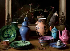 Oriente Italiano Large Potiche Vase With Cover in Pervinca