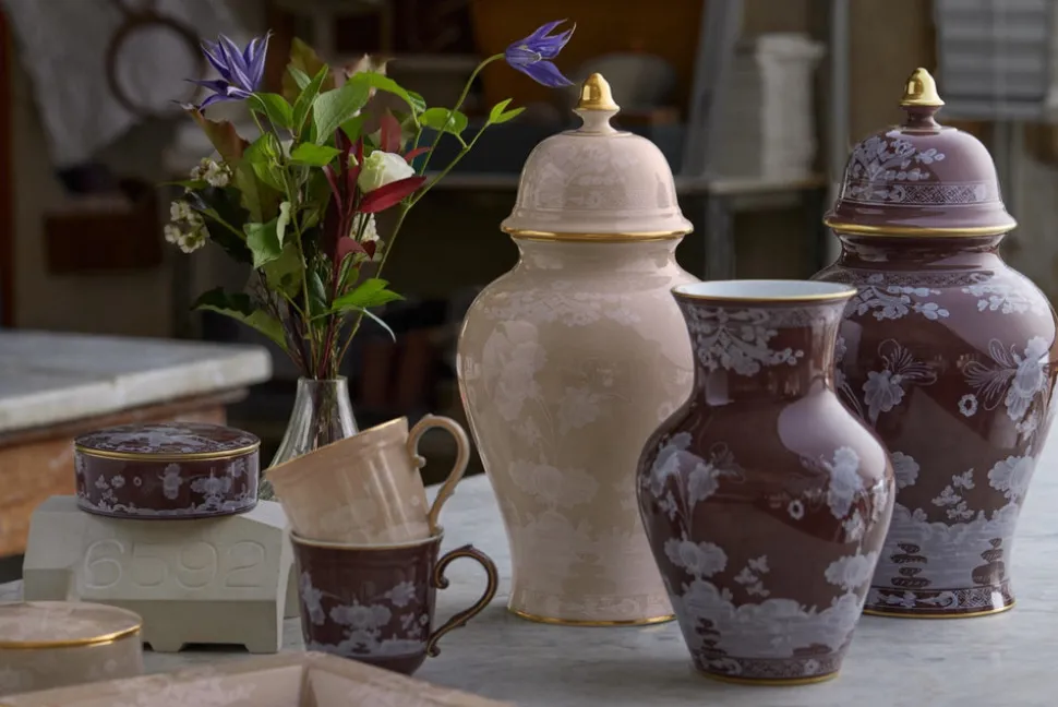 Oriente Italiano Ming Vase in Castagna