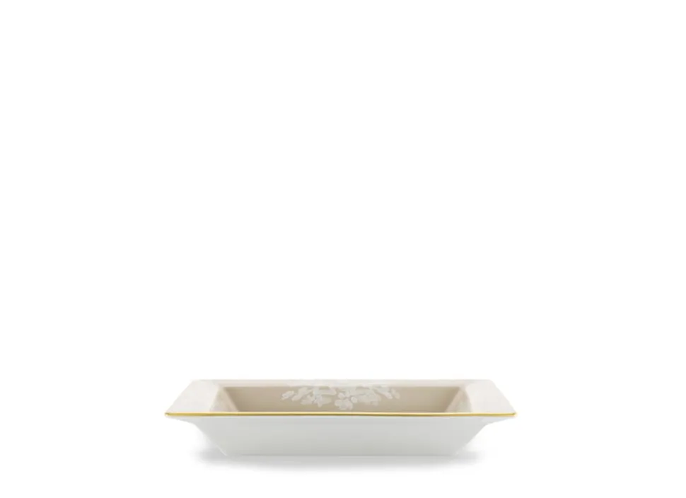 Oriente Italiano Oggetti Large Squared Change Tray in Meringa