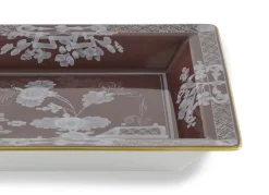 Oriente Italiano Oggetti Large Squared Change Tray in Castagna