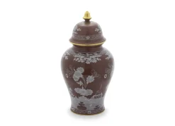 Oriente Italiano Potiche Vase With Cover in Castagna