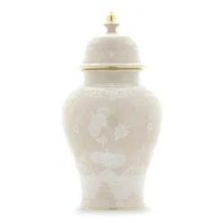 Oriente Italiano Potiche Vase With Cover in Meringa
