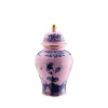 Oriente Italiano Potiche Vase With Cover in Azalea