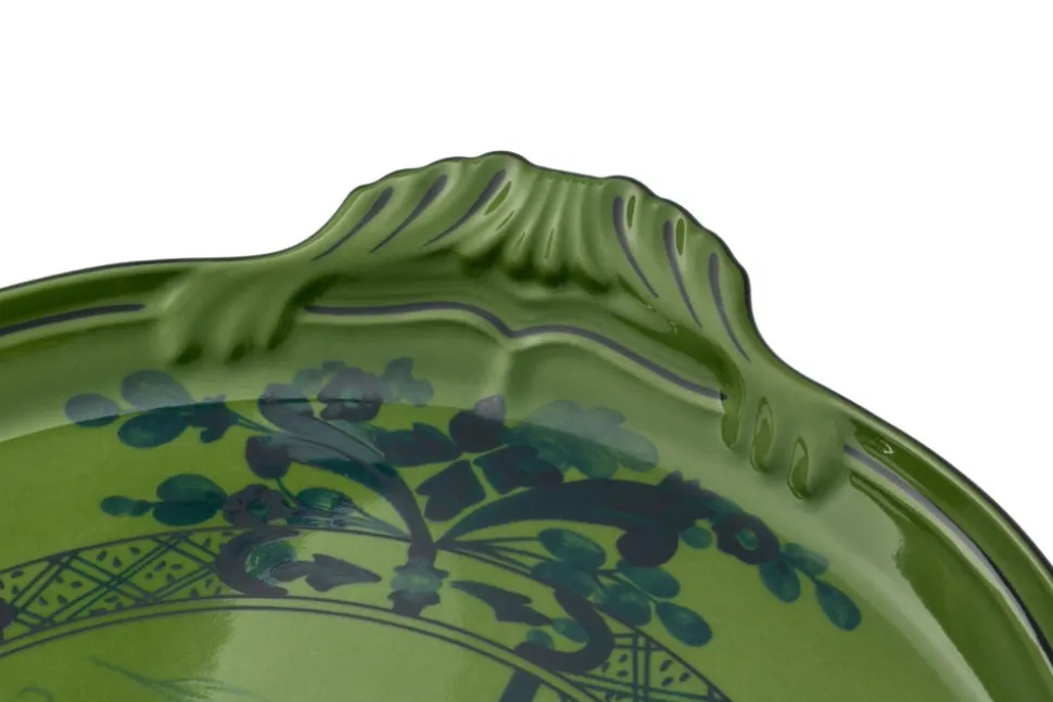 Oriente Italiano Round Cake Plate in Malachite