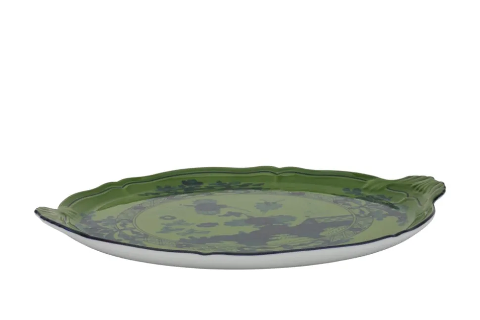 Oriente Italiano Round Cake Plate in Malachite