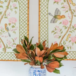 Original Chinoiserie Panels on Silk | Le Jardin De Elizabeth, Set of 2