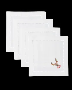 Ornament Antlers Cocktail Napkins, Set of 4