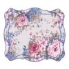 OTM Exclusive: Aline Placemat and Napkin Set in Creme with Sky Blue Embroidery