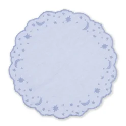 OTM Exclusive: Astral Linen Placemat in Ice Blue and Ice Blue Embroidery