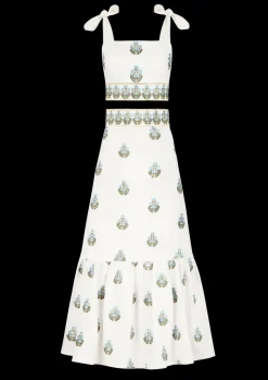 OTM Exclusive: Begum Set in Off-White & Blue