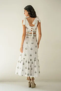 OTM Exclusive: Begum Set in Off-White & Blue