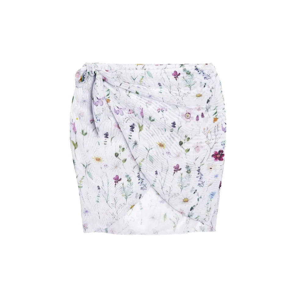 OTM Exclusive: Bridget Wrap Skirt in White Floral
