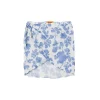 OTM Exclusive: Bridget Wrap Skirt in White Blue Floral