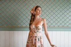 OTM Exclusive: Calypso Dress in Mauve Stems