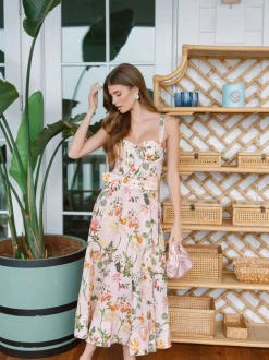 OTM Exclusive: Calypso Dress in Mauve Stems