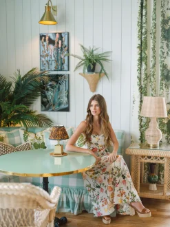 OTM Exclusive: Calypso Dress in White Stems