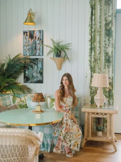 OTM Exclusive: Calypso Dress in White Stems