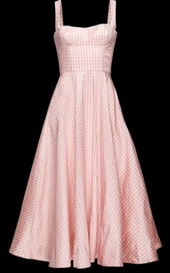 OTM Exclusive: Daphne Dress in Pink Gingham