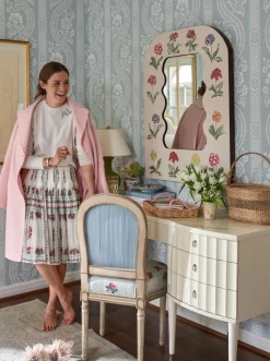 OTM Exclusive: Fleur Home x Riley Sheehey Primrose Print Mirror