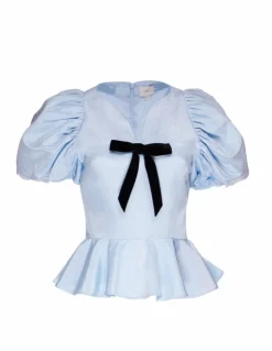 OTM Exclusive: Freddie Blouse in Blue Moire