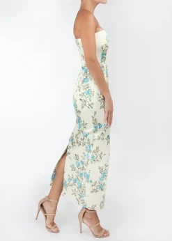 OTM Exclusive: Leila Floral Dress in Blue Turquoise