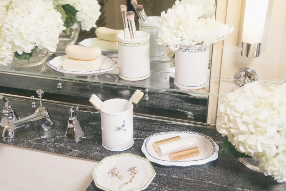 OTM Exclusive: Les Bleuets Tumbler & Vintage Petite Plate, Set of 2