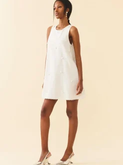 OTM Exclusive: Mattie Dress in Pearly White