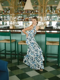 OTM Exclusive: Perla Dress in Blue Stems