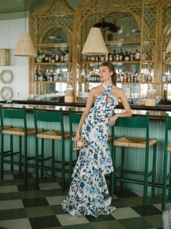 OTM Exclusive: Perla Dress in Blue Stems