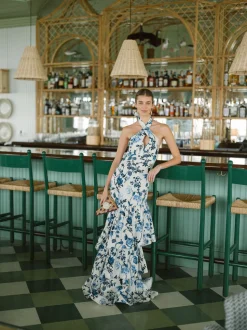 OTM Exclusive: Perla Dress in Blue Stems