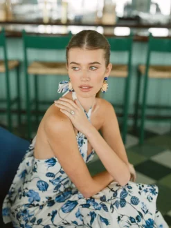 OTM Exclusive: Perla Dress in Blue Stems