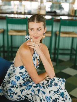 OTM Exclusive: Perla Dress in Blue Stems