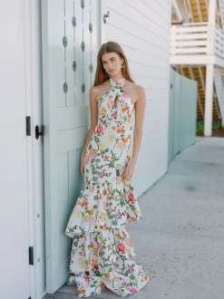 OTM Exclusive: Perla Dress in White Stems