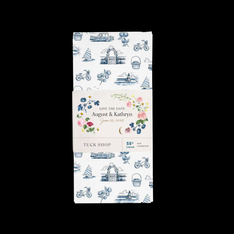 OTM Exclusive: Set of Personalized Nantucket Cranberry Chocolate Bars