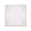 OTM Exclusive: The Astral Linen Napkin in White Linen and Gold Embroidery