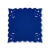 OTM Exclusive: The Astral Linen Napkin in Midnight Blue and Silver Embroidery