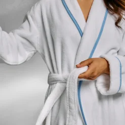 OTM For Kassatex: Turkish Plush Robe With Piping
