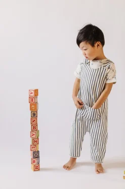Overall in Stripes Away Ink Blue