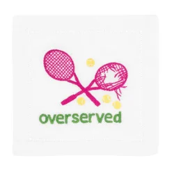 Overserved in Pink Cocktail Napkins, Set of 4