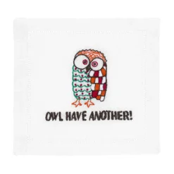 Owl Have Another Cocktail Napkins, Set of 4