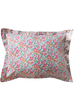 Oxford Pillowcase Made With Liberty Fabric in Betsy Deep Pink