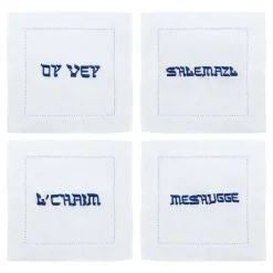 Oy Vey Yiddish Cocktail Napkins, Set of 4